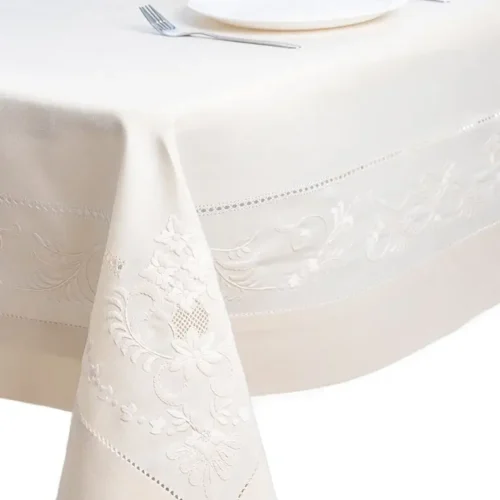 Hand embroidered tablecloth