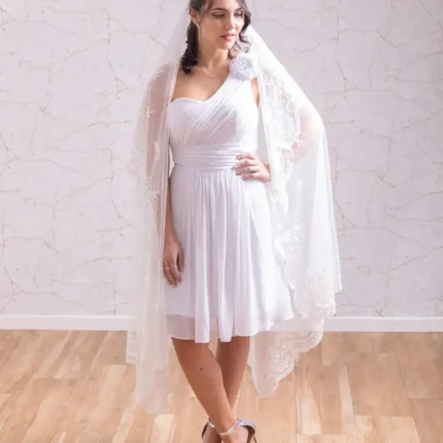 Hand embroidered Spanish mantilla