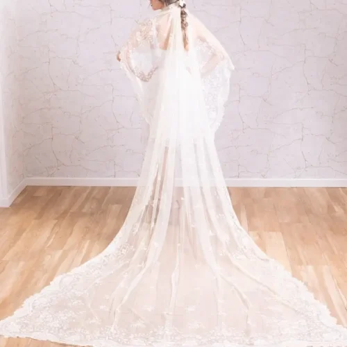 Hand embroidered bride mantle