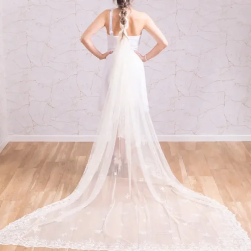 Hand embroidered bride mantle