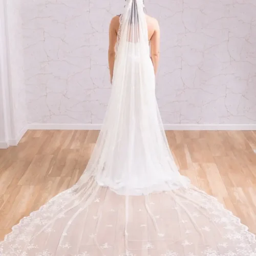 Hand embroidered bride mantle