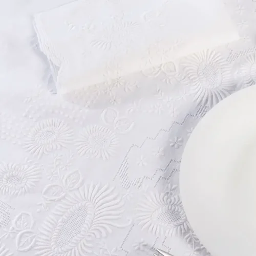 Hand embroidered tablecloth