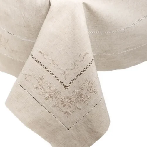 Hand embroidered tablecloth
