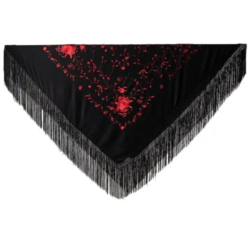 Machine embroidered Manila shawl