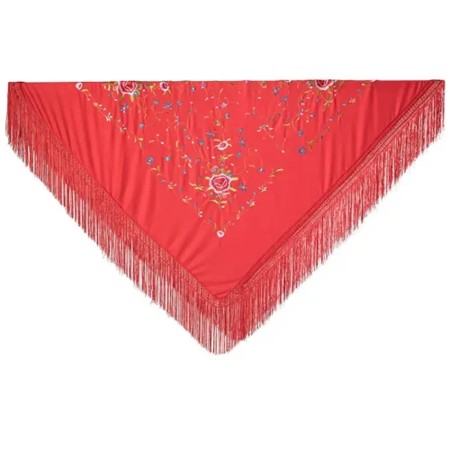 Machine embroidered Manila shawl